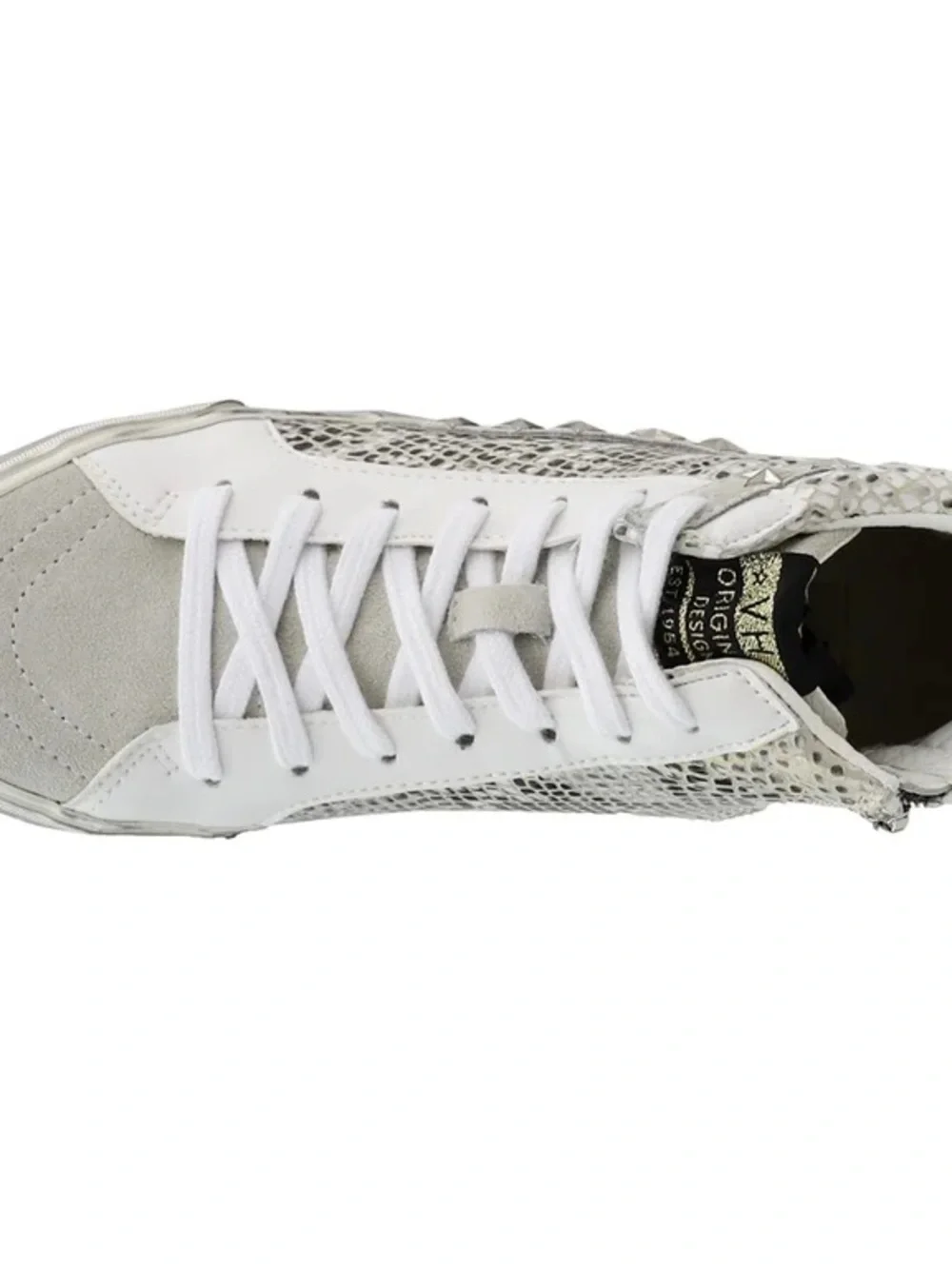 Vintage Havana Fay Snake  Embossed High Top Sneakers